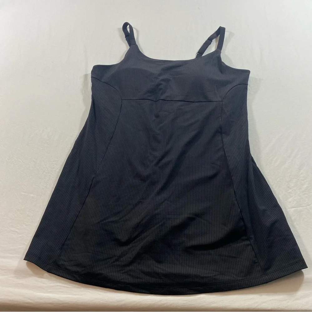 Avia Black Mini Dress Athletic Wear Women’s Large 12-14 Spandex adjustable Strap - Picture 10 of 10